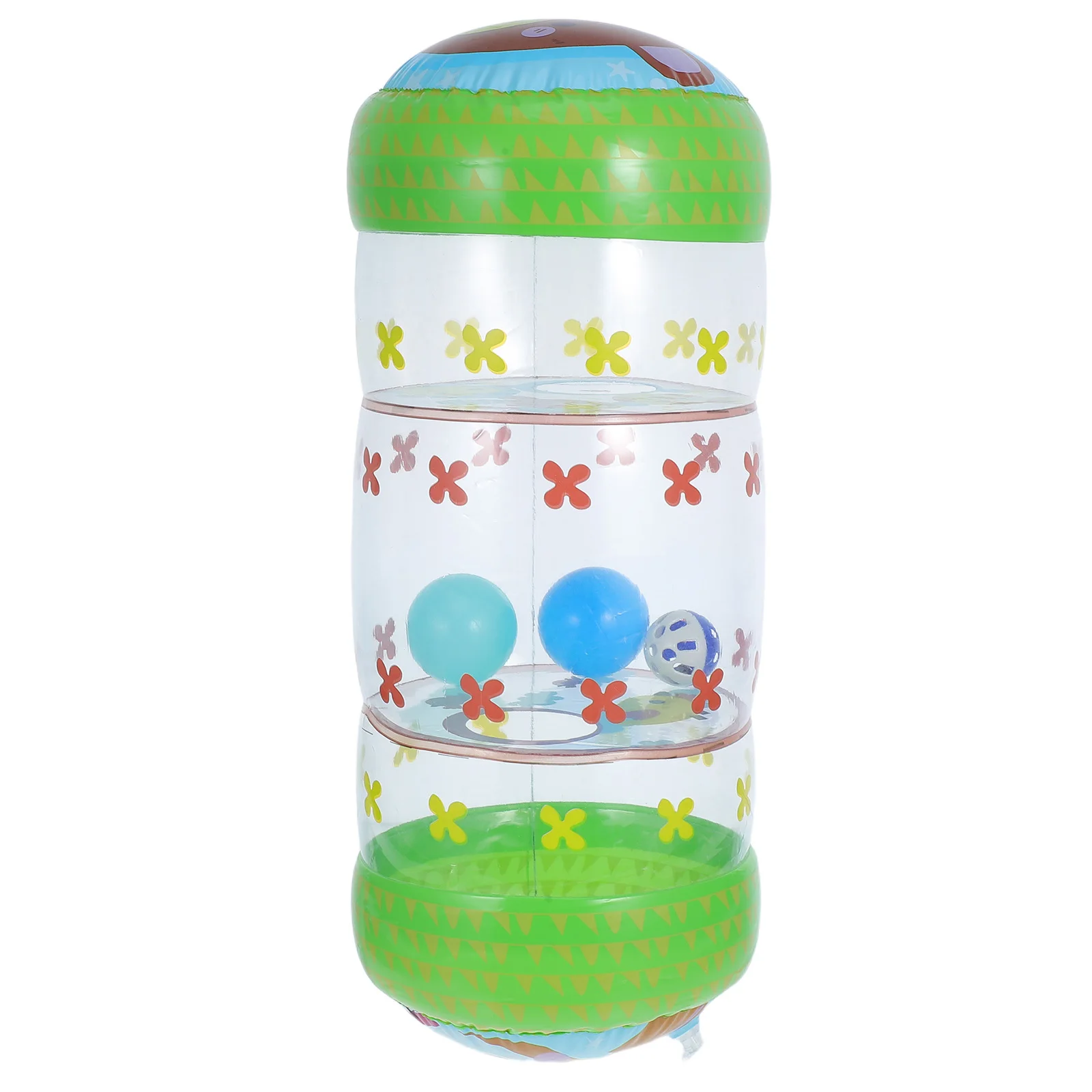 

Crawling Helper Inflatable Rolling Bell Baby - Colorful Rattle Ball Inside for Sensory Motor Development Infant Playtime
