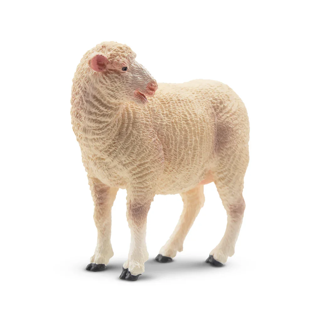 Toymany Simulatie Wit Ewe Farm Animal Model Speelgoed Mini Figuren Poppen Actiefiguren Speelgoed Kinderen Gift Taart Decoratie