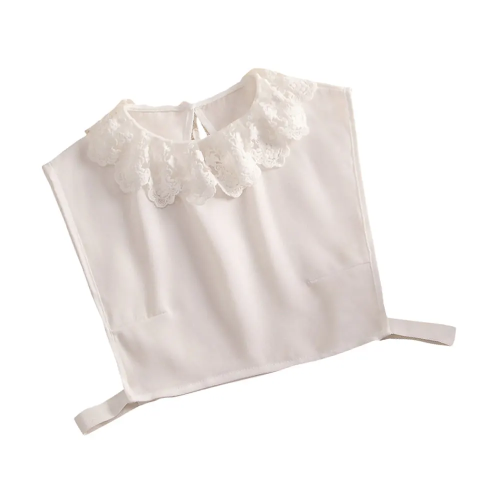 

1pcs Detachable Collar White High Quality Fake Shirt Collar For Women Adjustable Half Blouse Choker Removable Accessory All