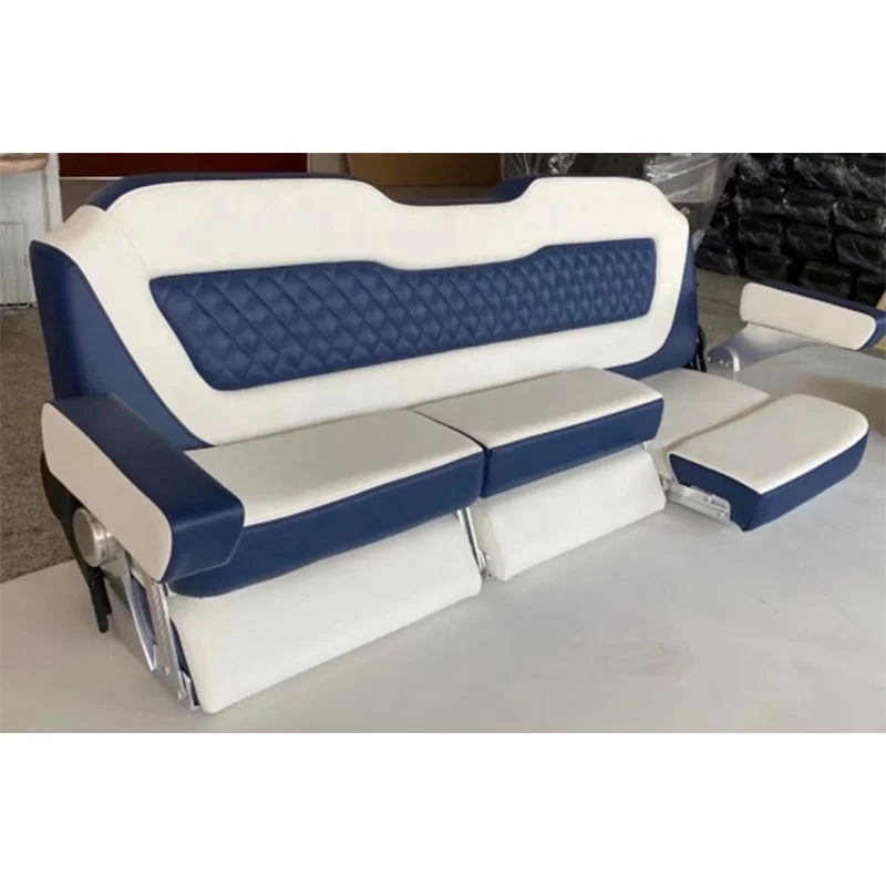 Customized Color Yacht Deluxe 3-seater Seat Sofa Bench Foldable Marine Bench Boat Seats