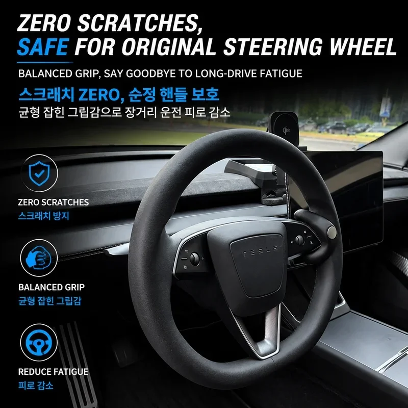 For Tesla New Model Y Juniper Model 3 Highland 2025 2026 Steering Wheel Power Booster Spinner Knob Safety Car Auto Accessories view 4