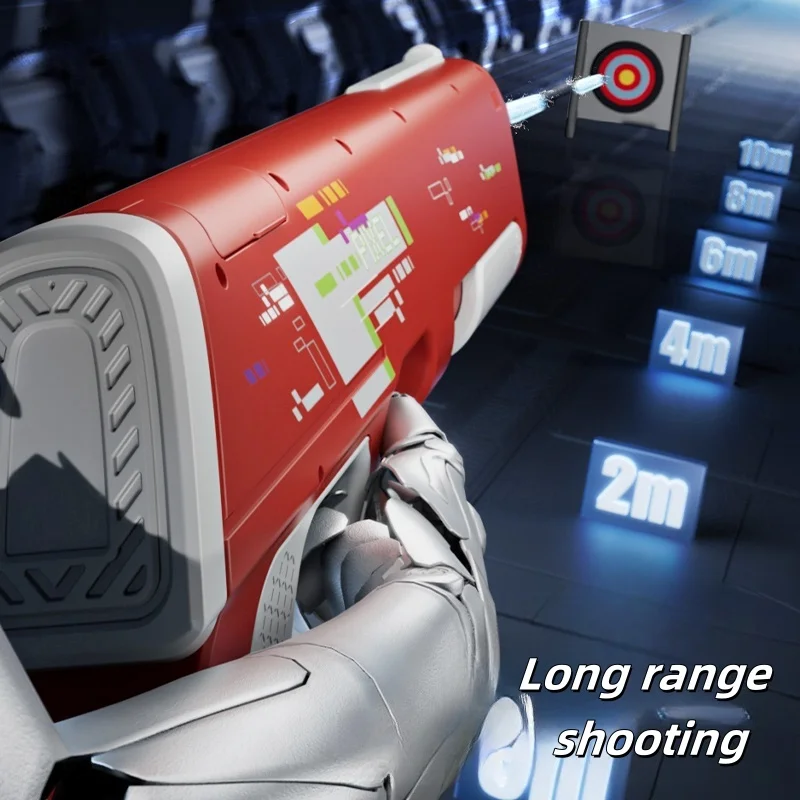 Pistolet à eau électrique, jouet à gicler alimenté par batterie avec réservoir, Absorption d'eau automatique, jeu de combat de plage en plein air d'été, jouet cadeau