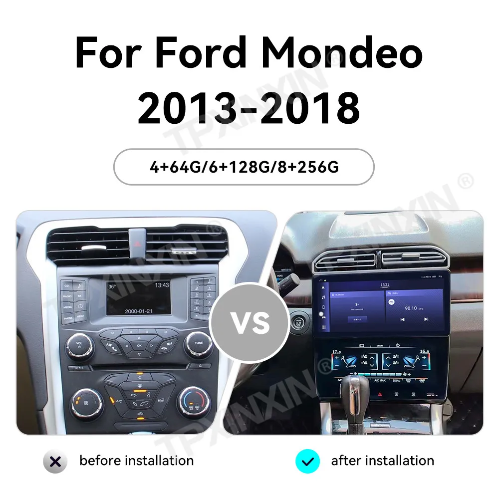 For Ford Fusion Mondeo MK5 2013 - 2019 Android Car Radio 2Din Stereo Receiver Autoradio Multimedia Player GPS Navi Head Unit