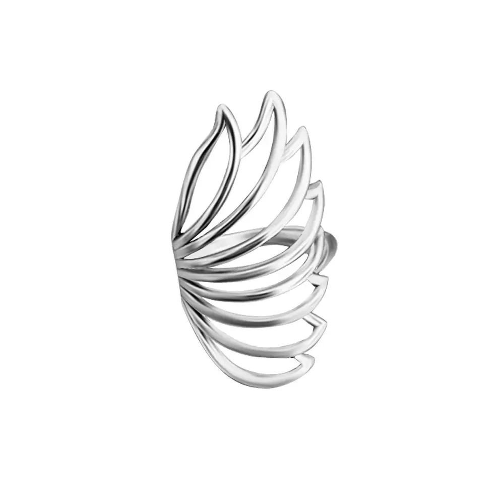 Single Punk Accessories Exaggeration Open Adjustable Ring Vintage  Metal Rings Hollow Wing Ring  Wings Ring