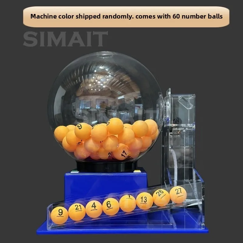 Lottery Machine, Lottery Draw, Turntable Gift Lottery Equipment 60 Balls, Fully Automatic Desktop