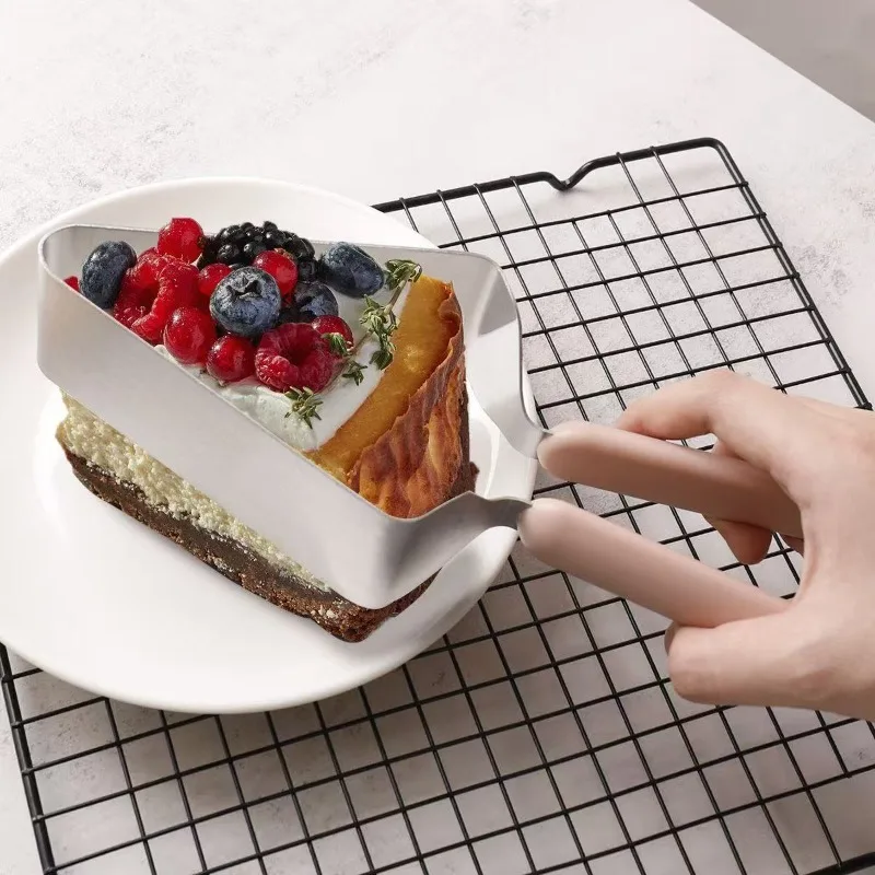 1Pc Stainless Steel Triangular Cake Lifter Transfer Clamp Cake Slicer Cutter Household Baking Kitchen Accessory