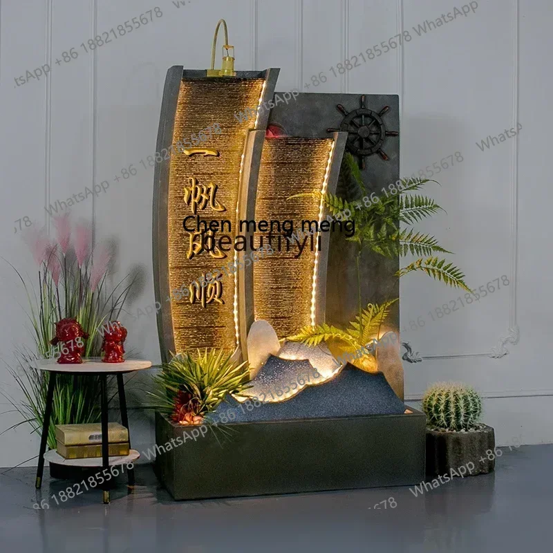 

smt7486 new Rockery water curtain wall screen landscaping landscape decoration living room company entrance green plant ornamen