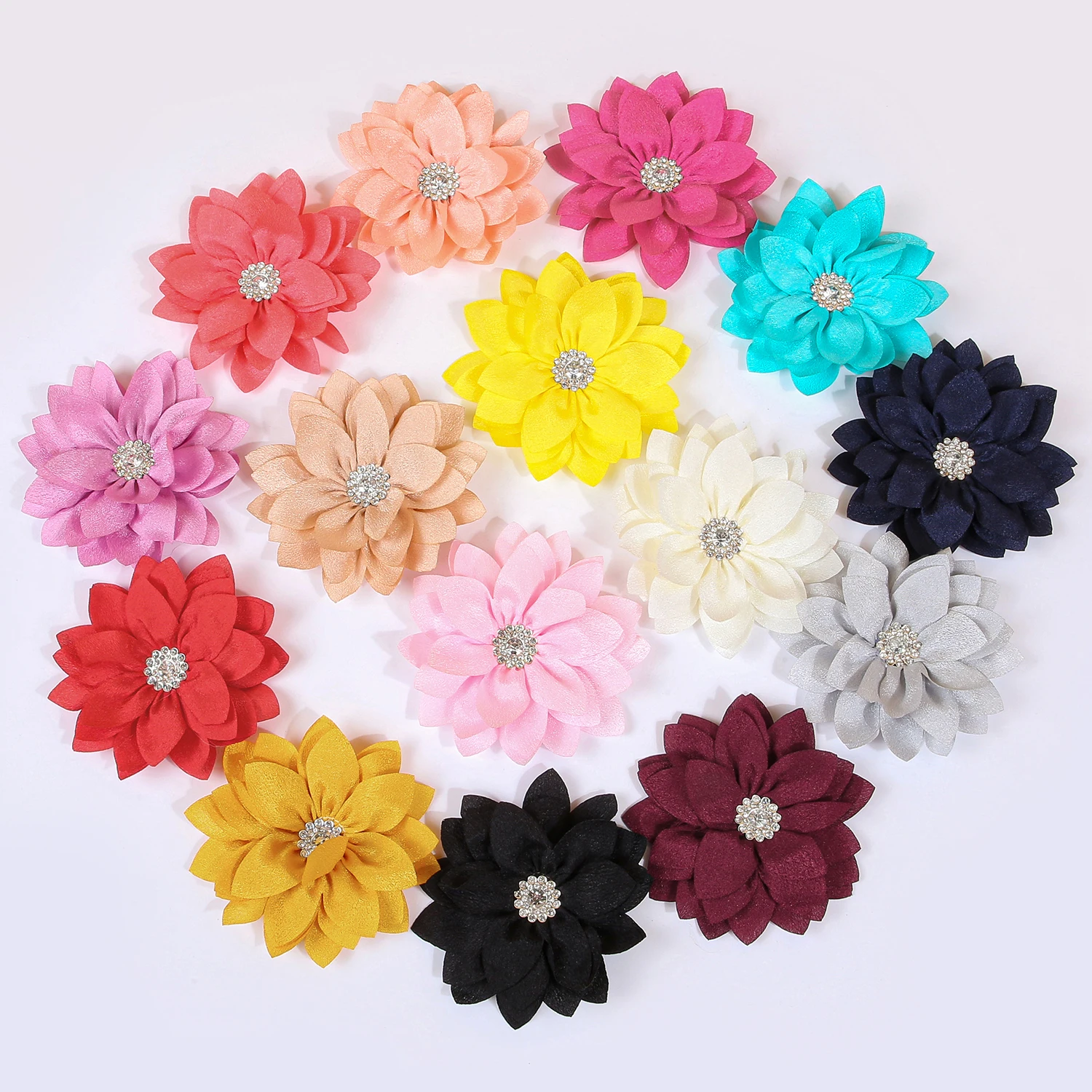

8pcs Crystal Flower Hair Clips Girls Barrettes Hairpins Fashion Floral Alloy Hair Clips Children Kids Women Hair Accessories