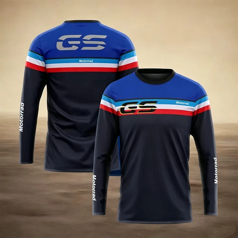 T-shirt à manches longues pour moto, modèle R1250GS/R1200GS/F850GS/F750GS, idéal pour les longues distances, les courses et les aventures, ne se décolore pas, anti-UV, haut de qualité.