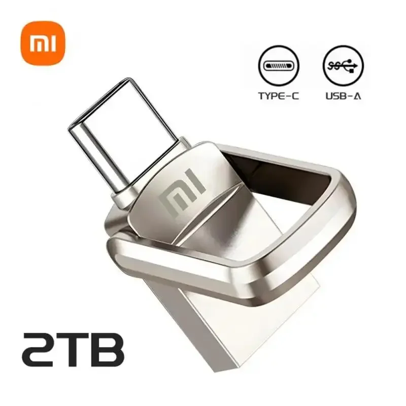 แฟลชไดรฟ์ Xiaomi 2TB 2TB USB อินเทอร์เฟซ3.1 Type-C 1TB 512GB โทรศัพท์มือถือถ่ายโอนข้อมูลร่วมกันหน่วยความจำ USB แบบพกพา