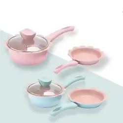 16cm Baby Food Non-stick Pan Supplement Pot Maifan Stone Children Milk Pot Soup Noodle Omelette Pot