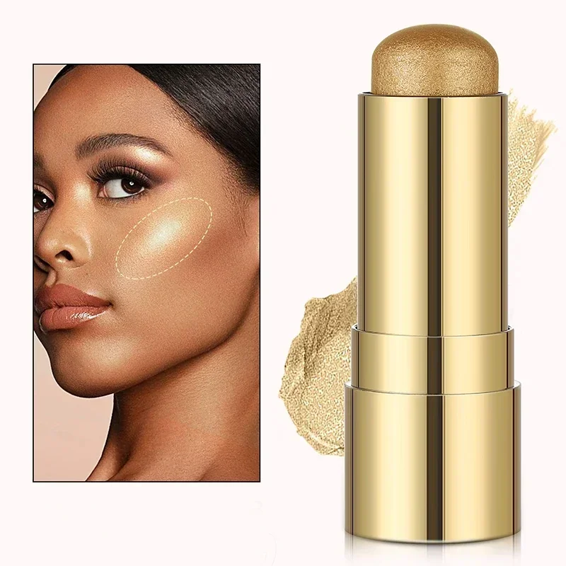 3D Face Brighten Highlighter Bar Magical Halo Highlighter Stick  Cosmetic Face Contour Bronzer Shimmer Powder Concealer Contour