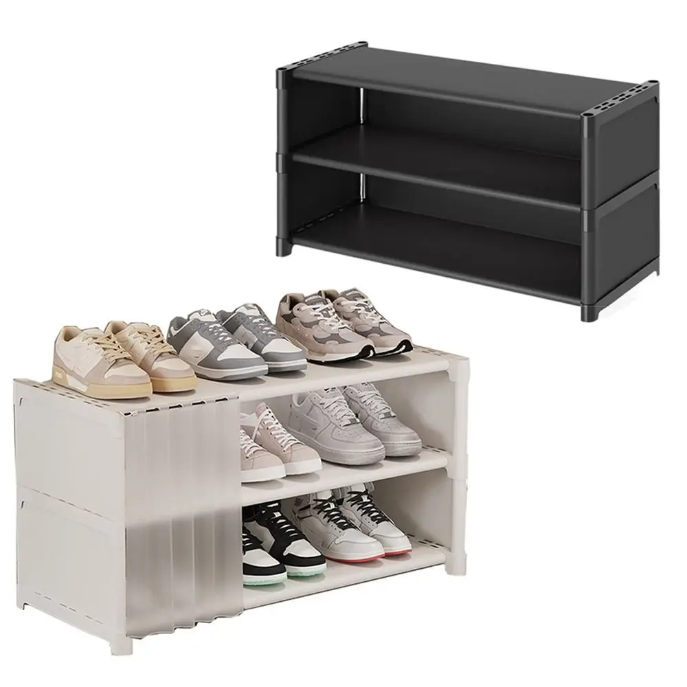 Dust Proof Cover Long Shoe Rack Space Saving Large Capacity Bed Bottom Shoe Organizer Double Row Sturdy Shoe Cabinet Entryway