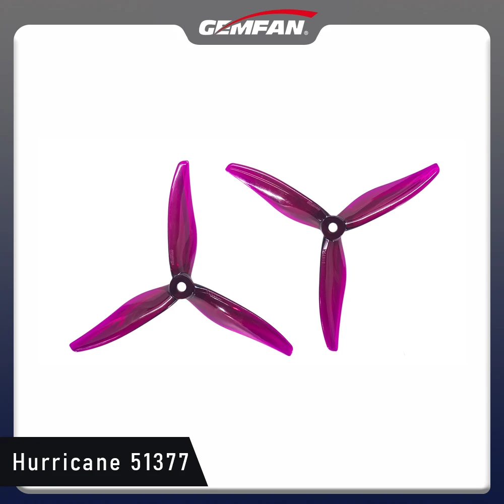 Image of Gemfan Hurricane 51377 Propeller 3-Blatt Bunte Requisiten für FPV Drohne 5 Zoll Freestyle 4 Stück