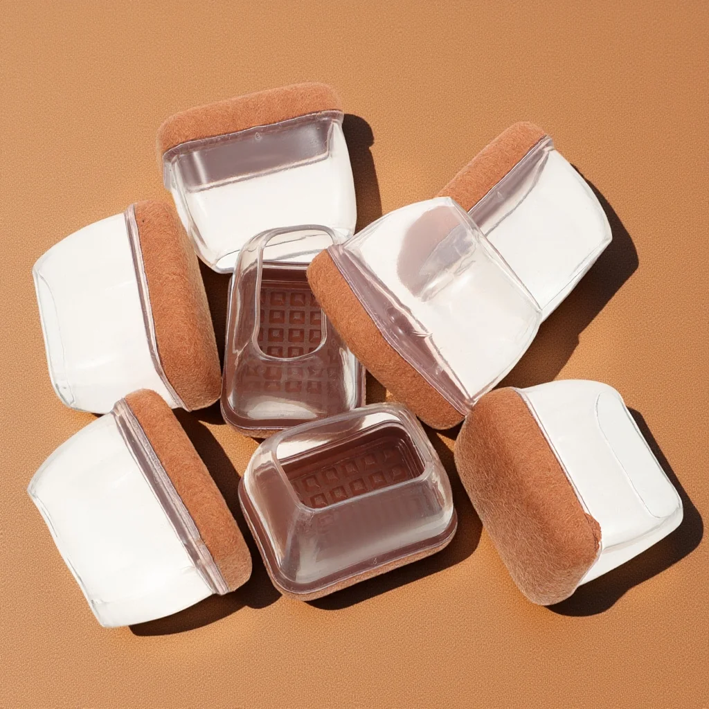 

8pcs Silent Chair Leg Caps Low Profile Furniture Pads For Hardwood Floors Desk Chair Feet Protectors Noise Reducing