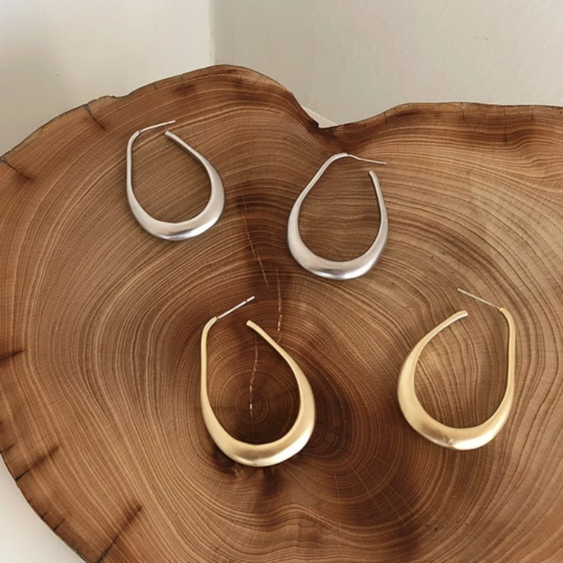 

925 Sterling Silver Earrings For Women Trendy Simple Shinning Gold Earring Jewelry Prevent Allergy Party Christmas Accessories