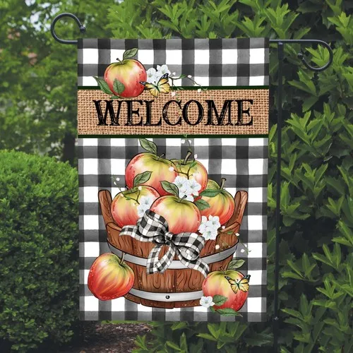Welcome Apples Garden Flag 12x18 inch YYZ