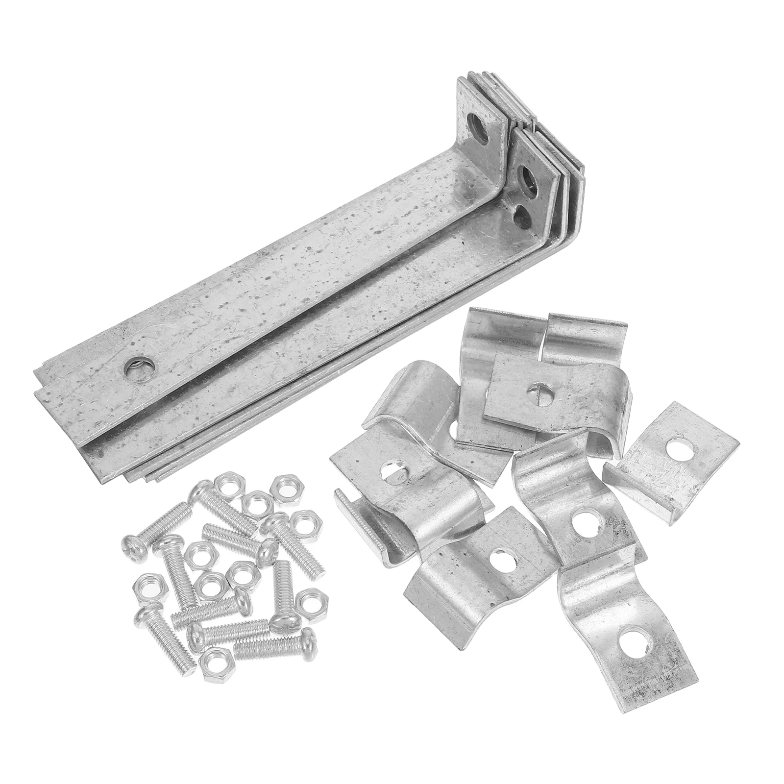 

Protection Brackets Galvanized Iron L-shaped 2*20*130mm Fence Wire Clamps Grounding Clips Solar Panel Holder Fish Tail
