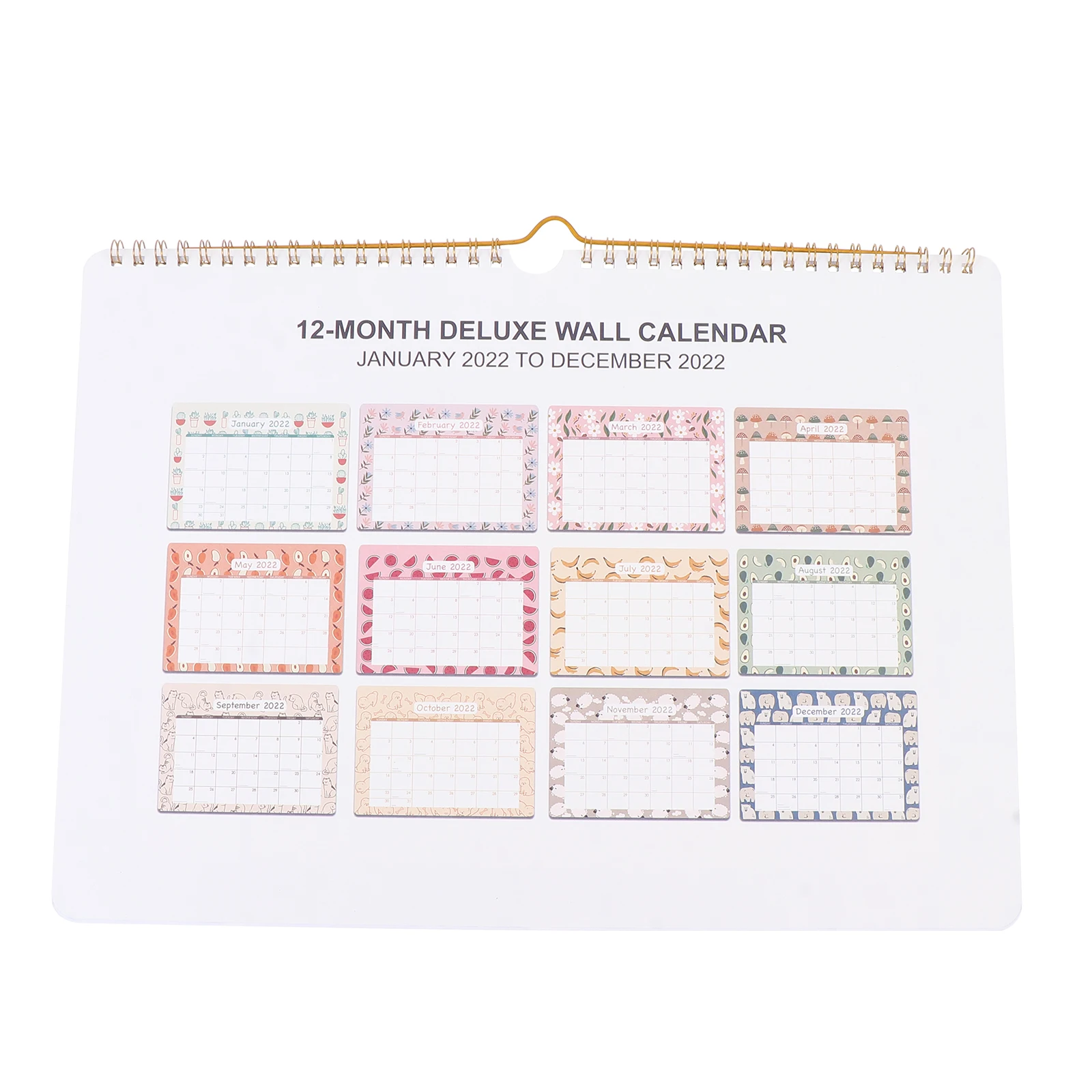 

1pc 2022 Wall Simple Design Family Schedule Planner Memo Space Home Office Decorative Use International Version English Calendar