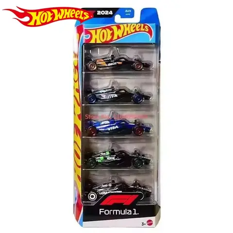 Original Hot Wheels X Formel 1 1/64 5-pack Moneygram Haas F1 Team Kick Sauber F1 Team Samlarbil Leksaksgjuten Fordon Present 12 best sales Hot Wheels 5-pack - №1