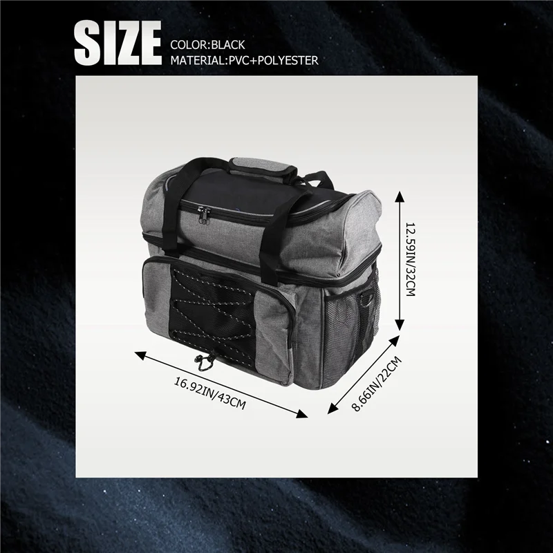 

TURE Bowling Tote Golf Shoe Bag And Padded Divider For Double Ball And One Pair Of Bowling Shoes