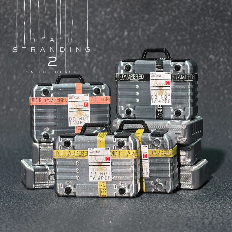 Juego DEATH STRANDING 2 ON THE BEACH, modelo de equipaje para cosplay, caja de impresión 3D, mini decoración de escritorio, 3 piezas/juego de decoración