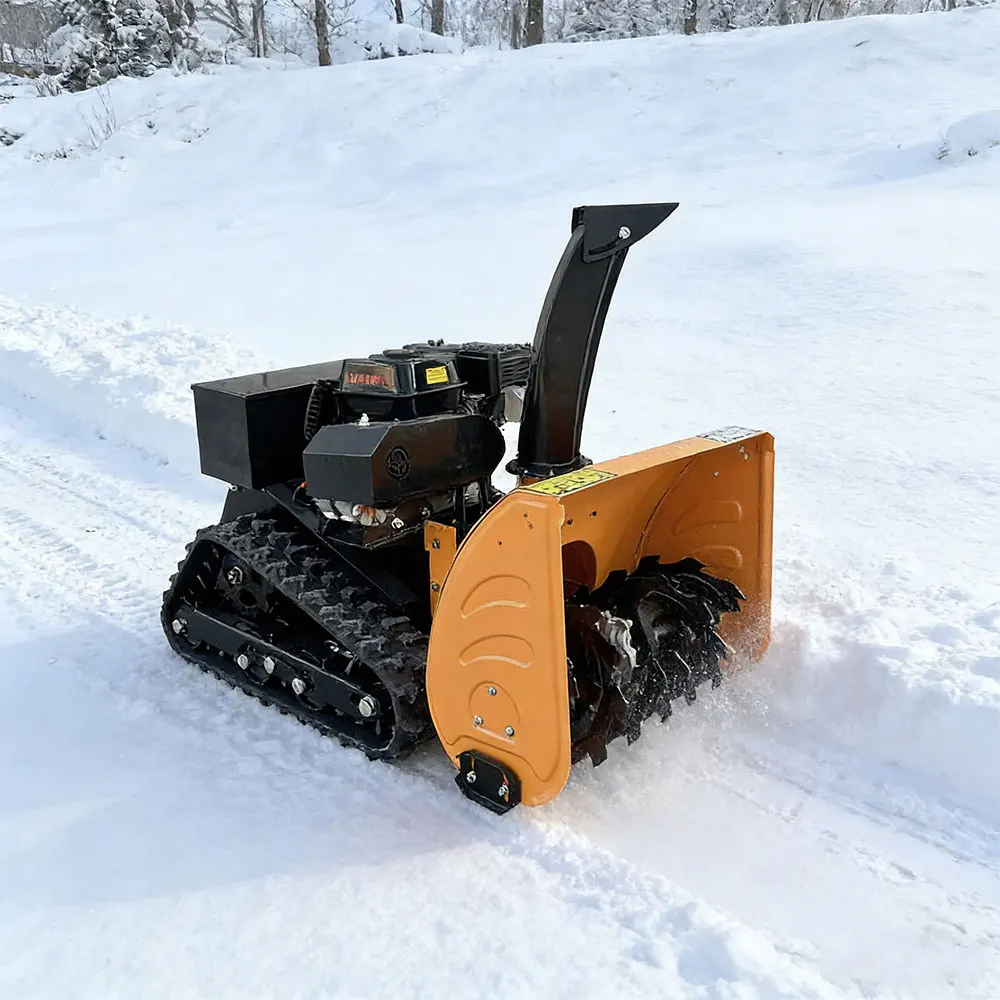 Woer Portable Remote Control Snow Blower Petrol Chinese for Sale Battery Operated Mini Winter Outdoor Snow Thrower Machine