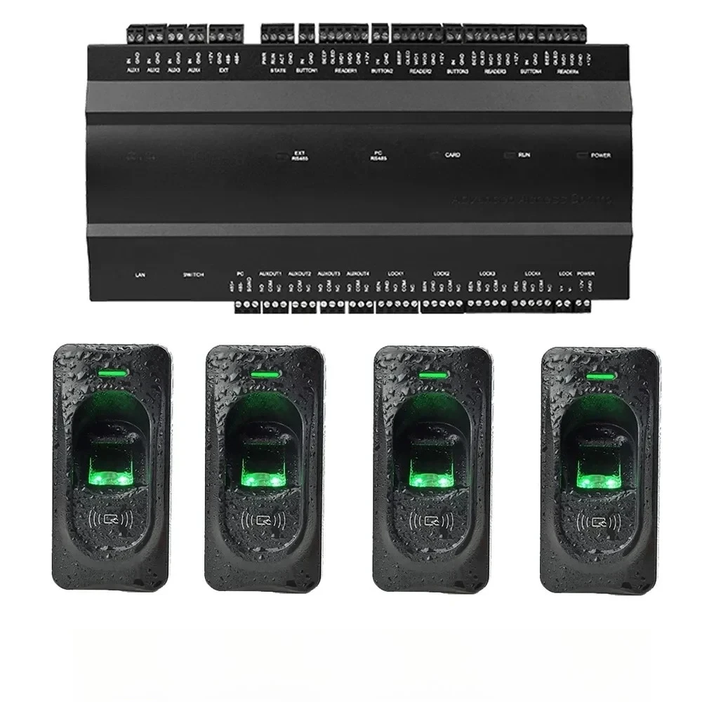IP-based 1/2/4 Doors Smart Biometric Access Control Panel Access Controller Access Control Board RJ45 TCP/IP