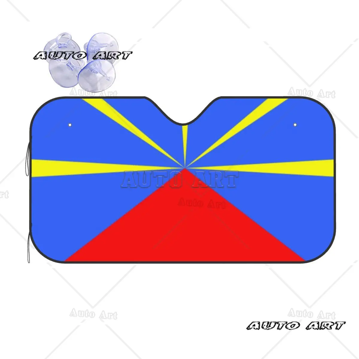 Custom 974 Reunion Island Flag Car Windshield Sunshade Foldable Reunionese Proud Sun Blocker Car Window Shades