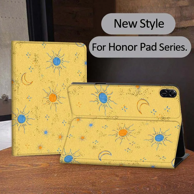 

Art Sun Moon Creative Pattern Case For Honor Magic Pad 6 7 X8 V6 V7 Pro V8 X9 8 V8 9 13 X8a 2 V9 GT X9a X9 GT2 13.3 Inch Tablet