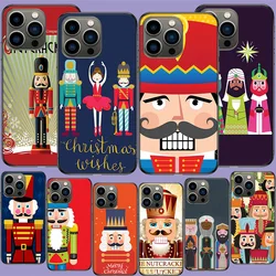 Nutcracker King Cartoon Phone Case For Apple Iphone 16 13 Pro Max Coque 15 14 Plus Clear 12 Mini 11 Pro Cover Cute Fundas Silico