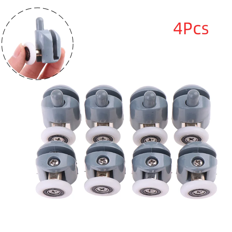 4Pcs New Shower Rooms Cabins Pulley Shower Room Roller Runners Wheels Pulleys New Glass sliding door pulley