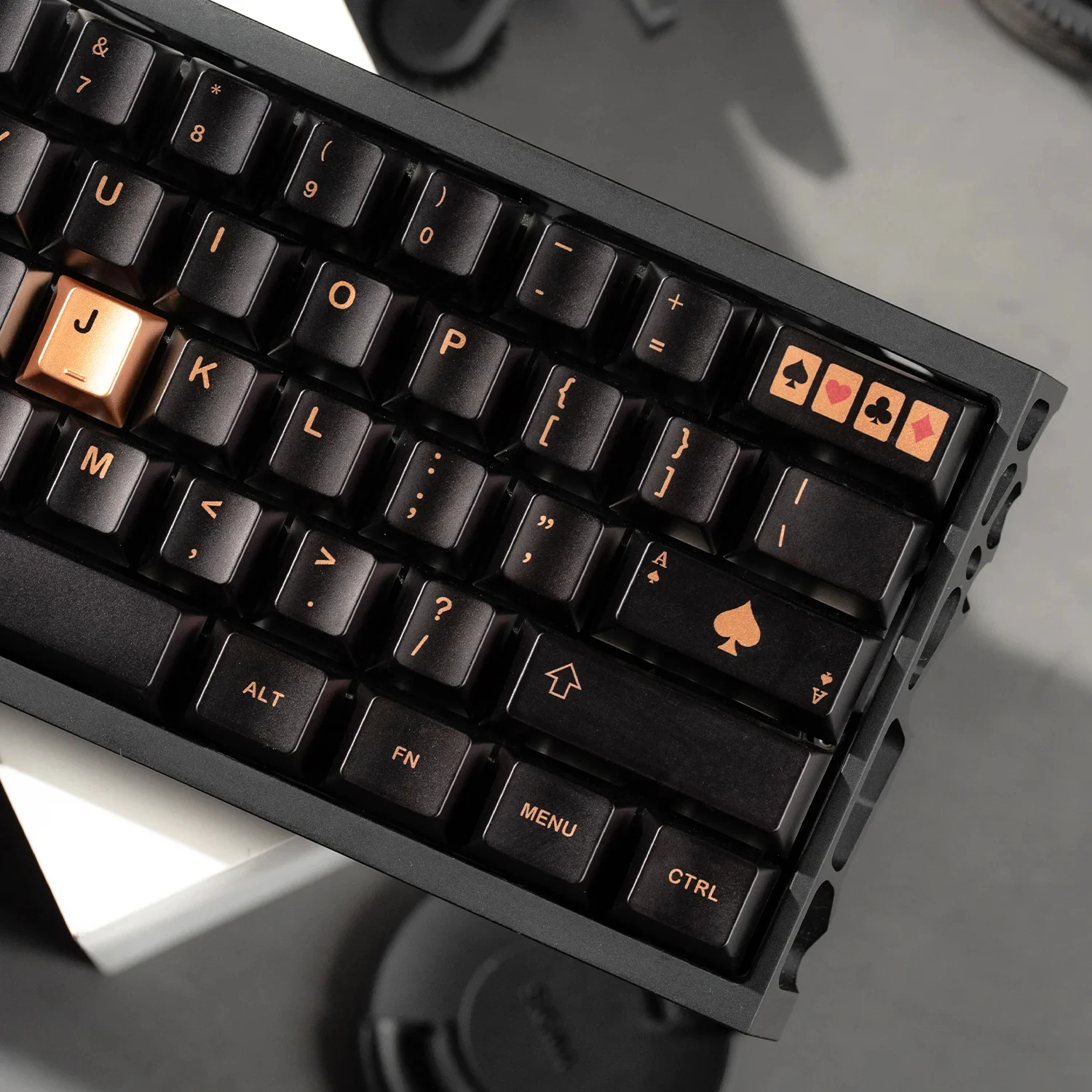 Womier 112-Key Metallic Coating Keycaps Metal Textured Dye Sub PBT Keycaps Cherry Profile for MX Switches Mechanical Keyboard