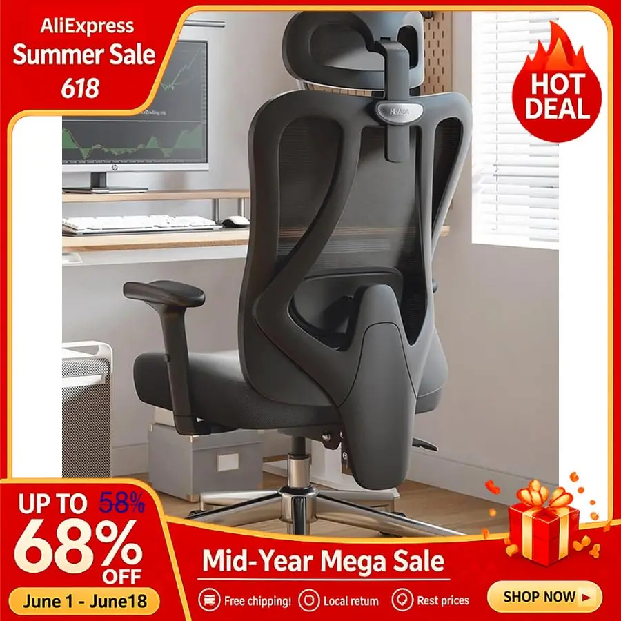 

P3 Ergonnomic Office Chair with 2D Adjustable Lumbar Support, Office Chair with Adjustable Headrest and Armrest, 14 Customizable