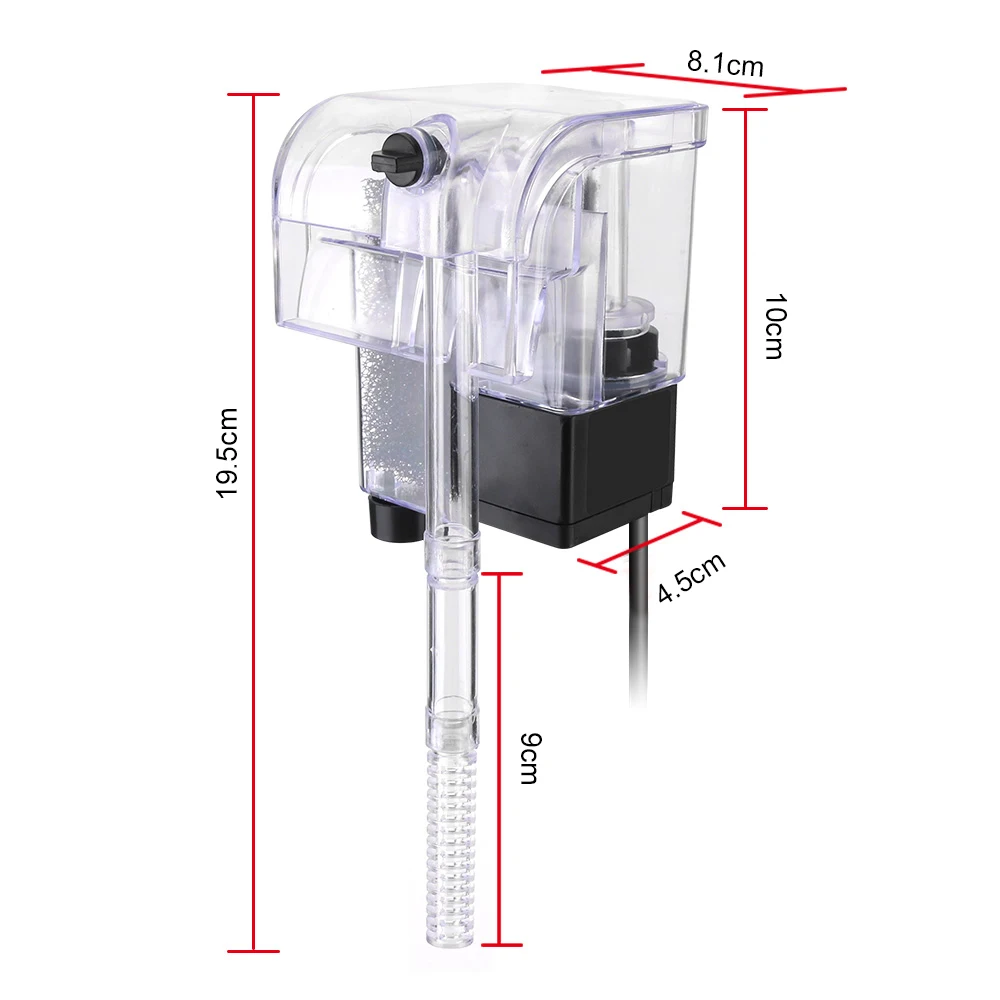 110V Mini Fish Tank Filte US Plug Water Pumps Aquarium Accessoires Oxygen Submersible Water Purifier for Aquarium Fish Tank