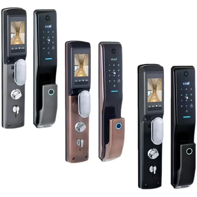 2022 Full Automatic Biometric Keyless Password Fingerprint Lock with Camera Smart Digital Door Lock