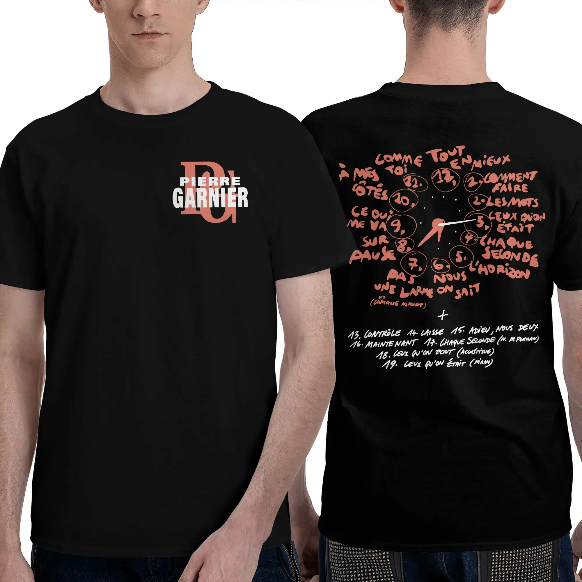 Camiseta Pierre Garnier Chaque Seconde Tour, camisetas de verano para adultos, camiseta de moda de algodón para adultos, manga corta