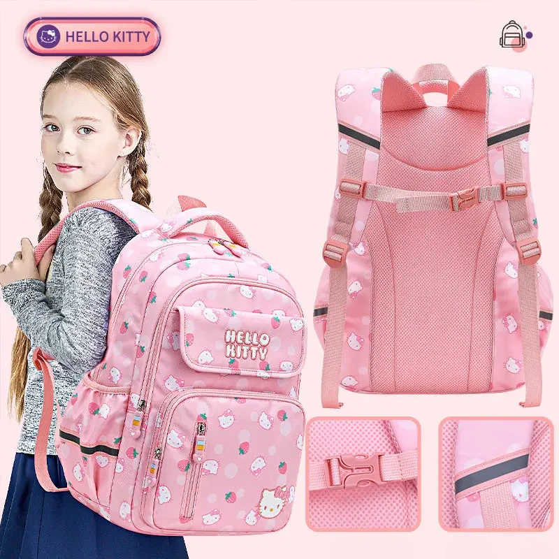 Sanrio Cinnamoroll Girls\' School Backpack Children\'s Schoolbag Primary School Student Girls\' Spine Protection Burden Reduction