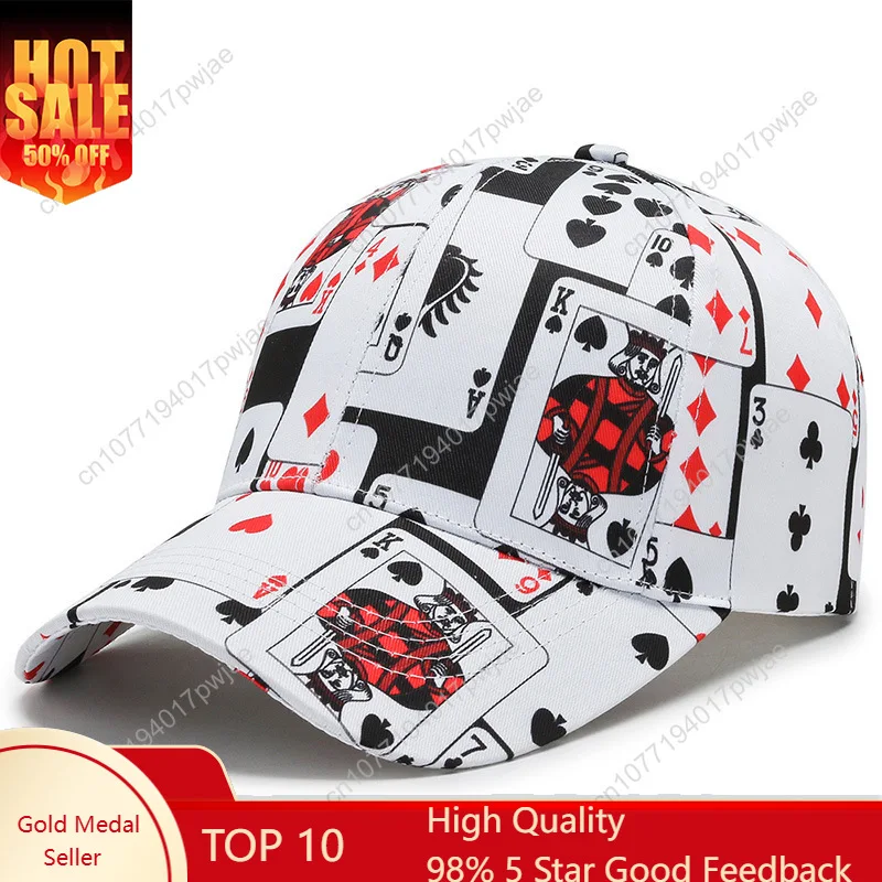 

New arrive poker Letters print Baseball Caps for men women cotton Casual sport Snapback cap hat fashion Hip Hop Caps