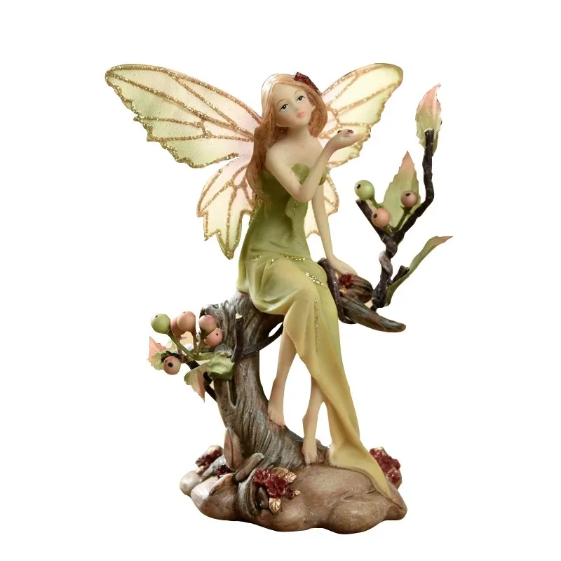 Nordic Cute Girls Resin Elf Angel Ornaments Home Room Furnishing Decoration Crafts Office Desk Fairy Statue Accessories Decor