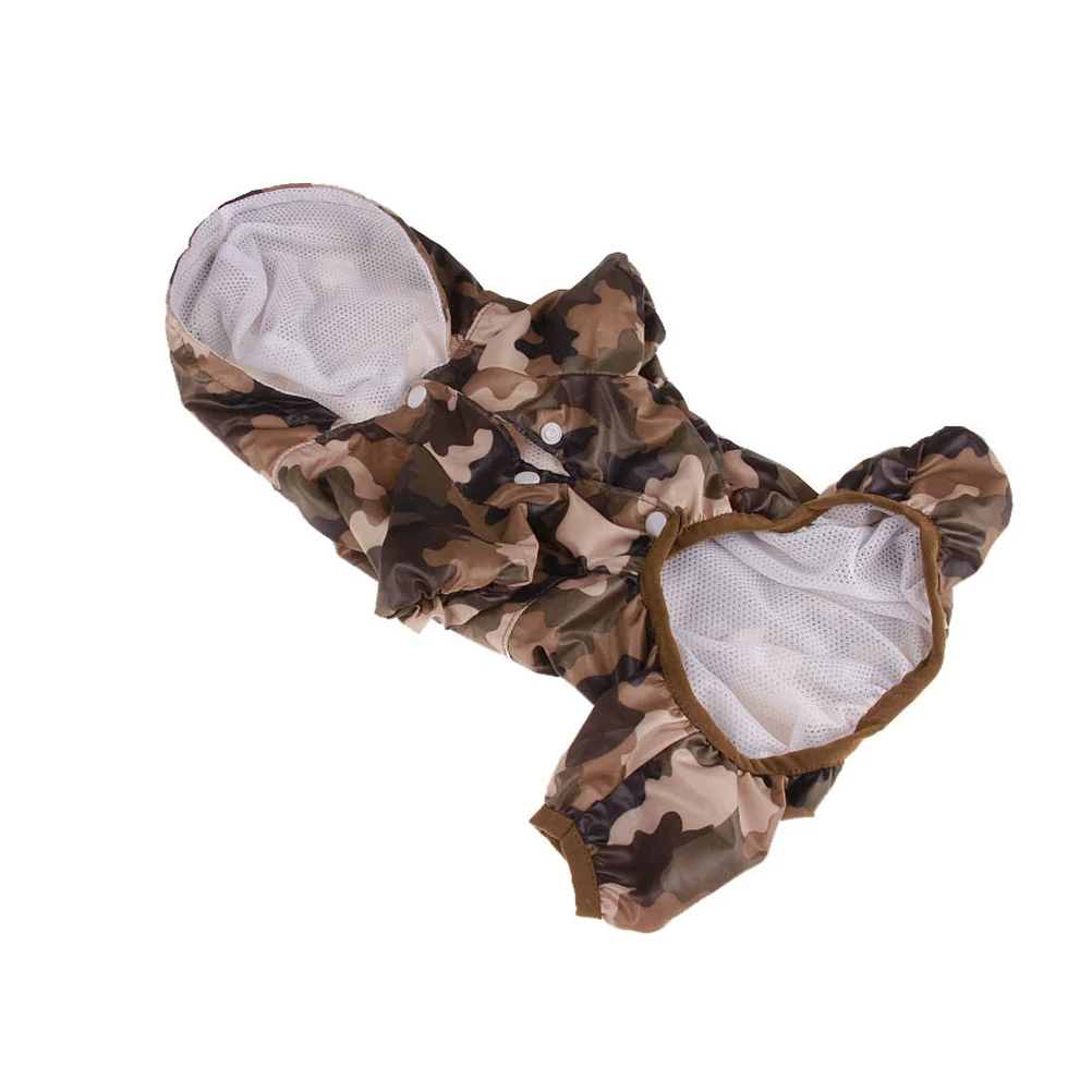 

Dog Raincoat Puppy Rain Coat Hooded Small Size S Camouflage Breathable Waterproof Reflective Pet Rain Slicker Light Durable