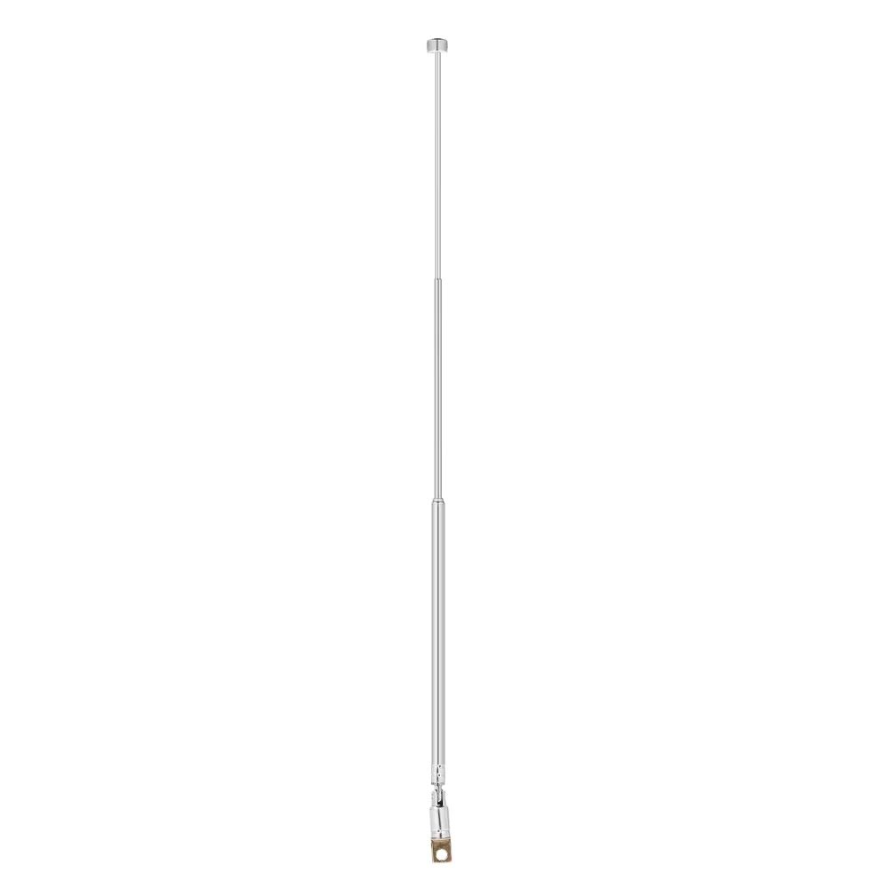 1Pcs Telescopic FM Radio Antenna 4 Sections Chromium-plating Copper Antenna 360° Rotatable