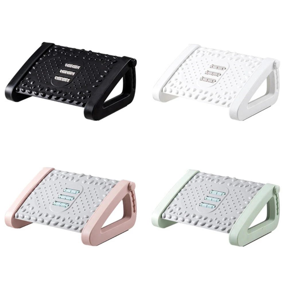 プラスチック製フットレストスツール-ローラー付き調節可能なフットステッププラットフォーム-フットレストスツール-ゲーム用の快適なマッサージパッド