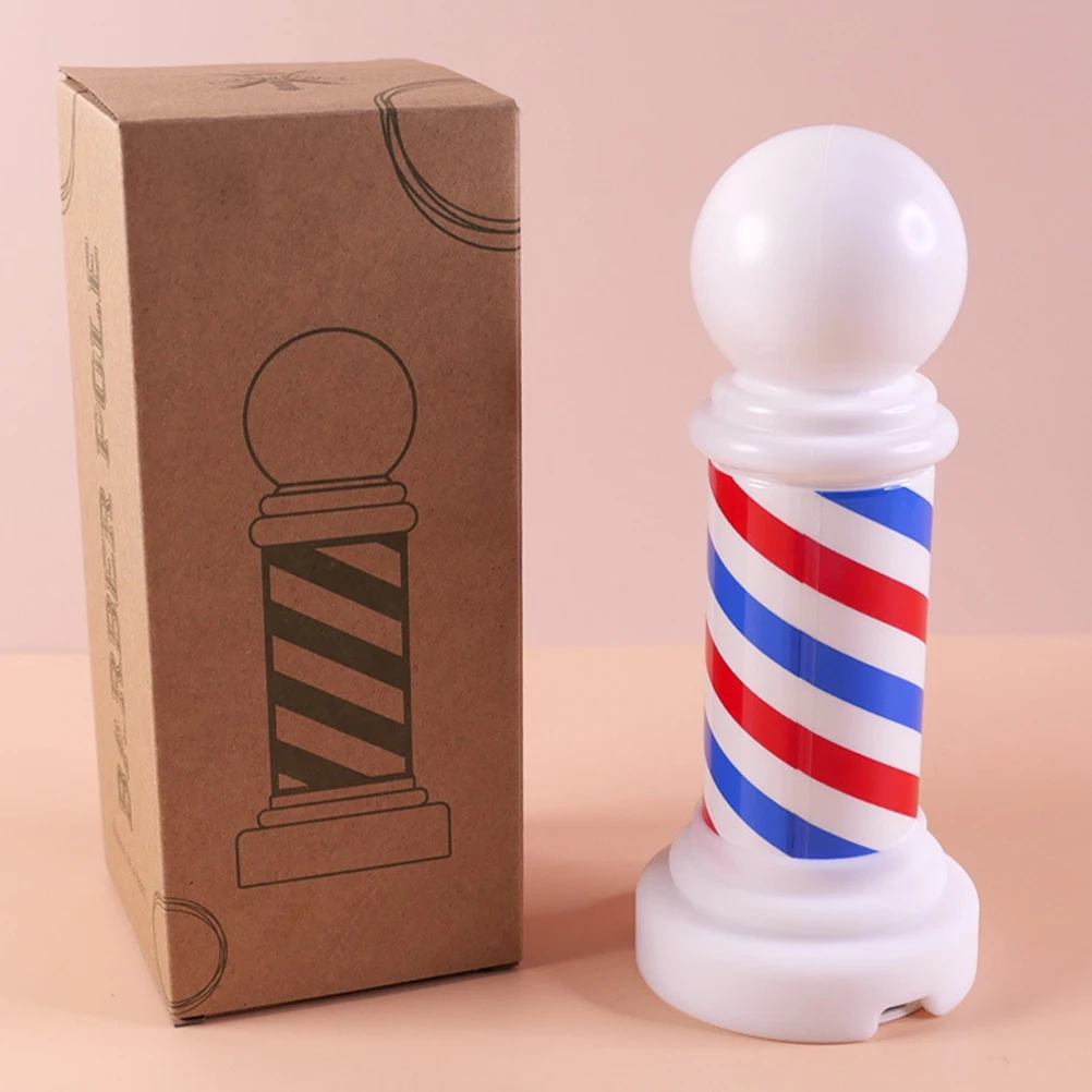 Palo di plastica per capelli bianchi rossi, decorazione per barbiere, salone di barbiere, soggiorno nel negozio aziendale, luce per cartello aziendale