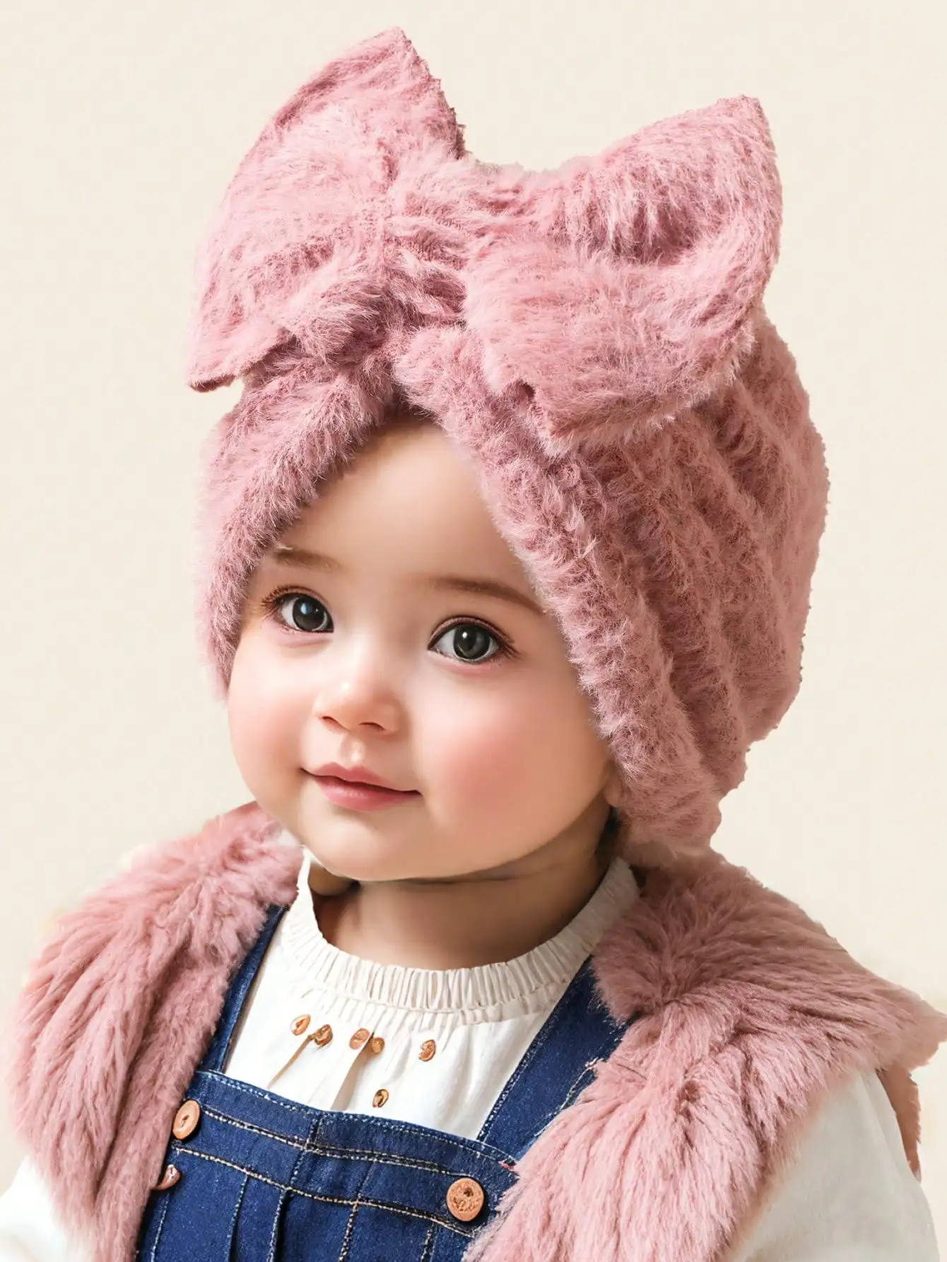 2pcs baby hat for newborn baby 0-3 years bow hat Plush hat baby girls fall clothes baby boy hat little girl hat set little boy h