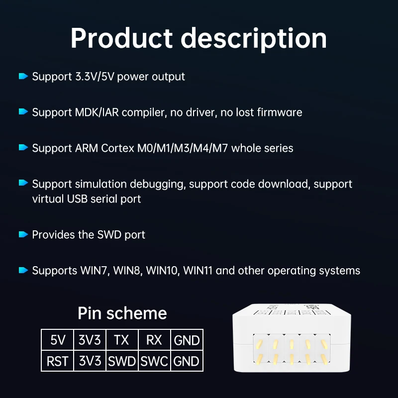 Mini High-speed USB Emulator Debugging STM32 ST-Link V2 Simulator Download With Cover DuPont Cable Programmer Programming