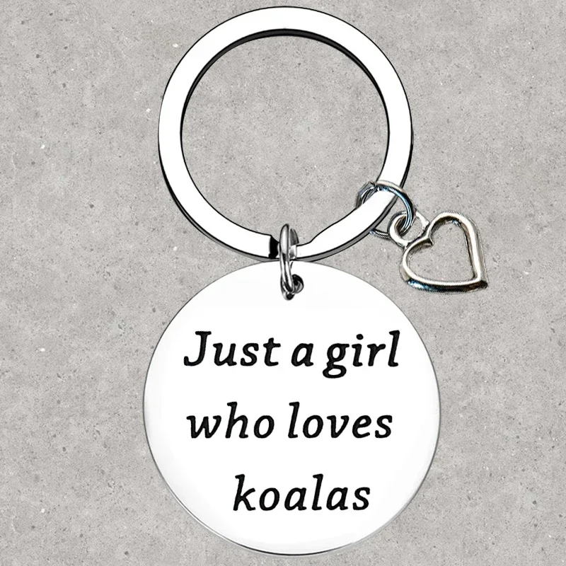 Hot Koala Gifts Just a Girl Who Loves Koalas Keychain Koala Lover Gifts Key Rings Funny Koalas Gifts