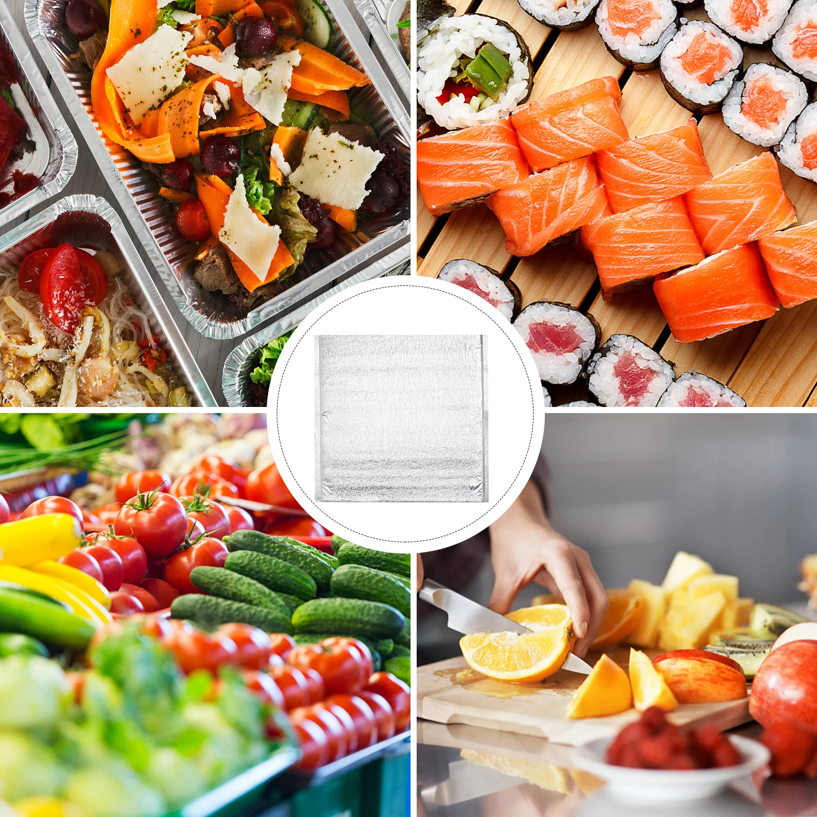 

20pcs Aluminum Foil Insulation Bag Thick Disposable Thermal Pouches for Food Storage Take Out Fresh Keeping Lunch Bags