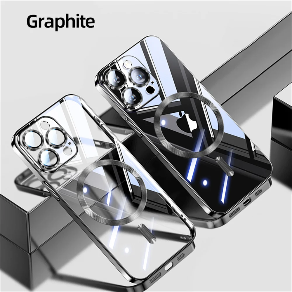 Ultradünne, transparente, magnetische Schutzhülle mit Beschichtung für Magsafe, passend für iPhone 18, 17, 16 Pro Max, 15, 14, 11, 12, 13, mit Objektivschutz. – Detail 13