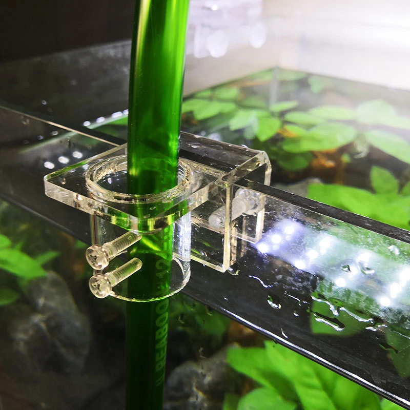 Aquarium Inlet Outlet Tube Holder Acrylic Fixed Hose Pipe Mount Freshwater Fish Planted Aquarium Fixing Pipe Clamp